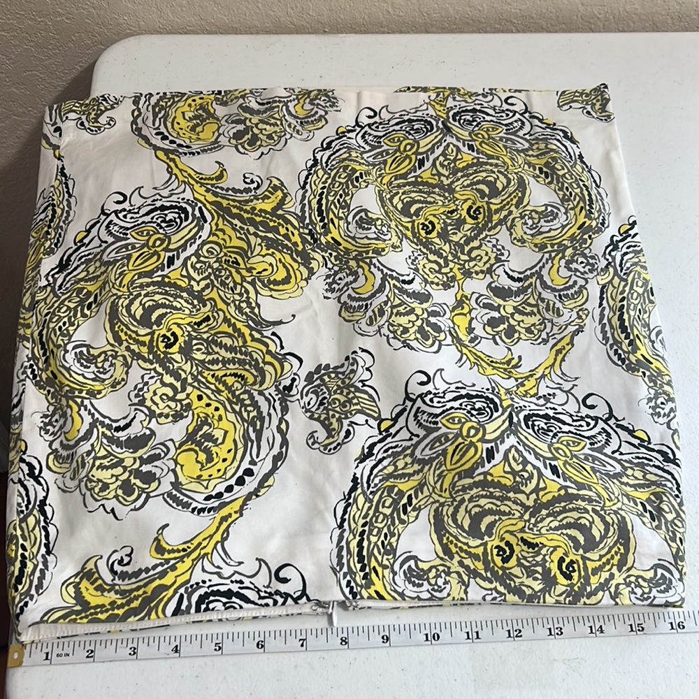 Ann Taylor White & Yellow Print Madison Skirt, Size 8P - Picture 5 of 7